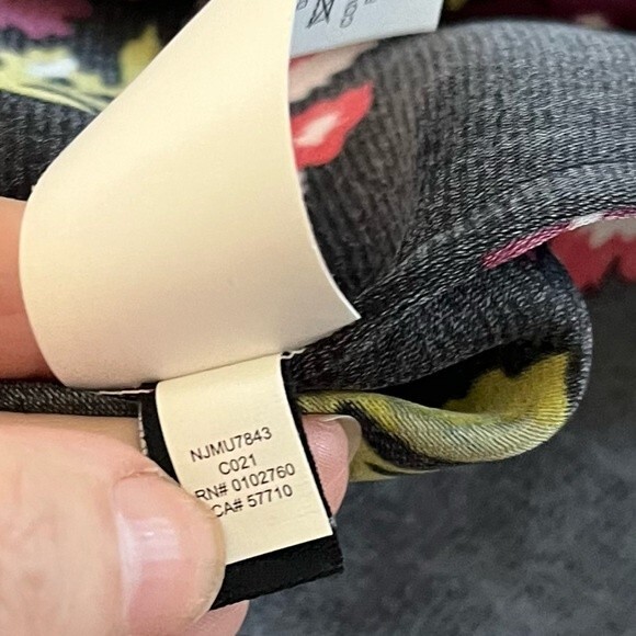 Kate Spade In Bloom Smocked Waist Dress in Ma Cherie Blackmulti XS NWOT - Picture 12 of 13